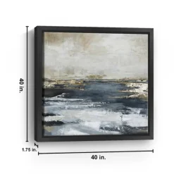 Kirkland's Home Canvas Art-Blue Bay Framed Canvas Art Print, 42X42 In.