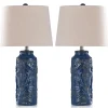 Kirkland's Home Table Lamps-Blue Bo Ical Mayfield Table Lamps, Set Of 2