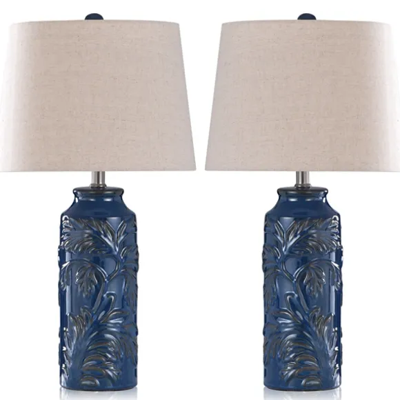 Kirkland's Home Table Lamps-Blue Bo Ical Mayfield Table Lamps, Set Of 2