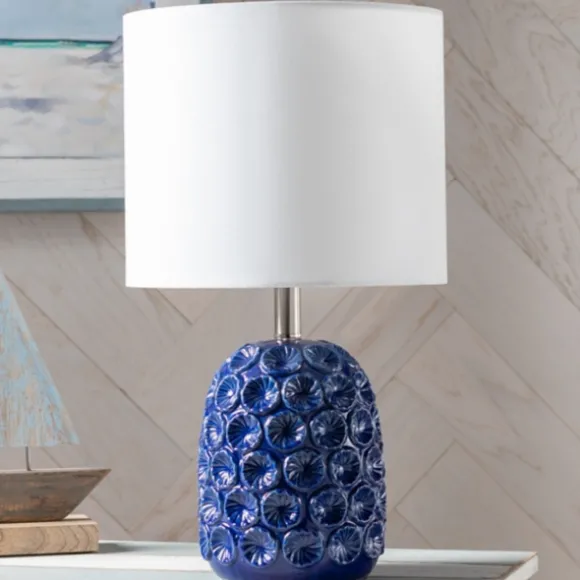 Kirkland's Home Table Lamps-Blue Ceramic Coastal Table Lamp