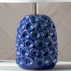 Kirkland's Home Table Lamps-Blue Ceramic Coastal Table Lamp