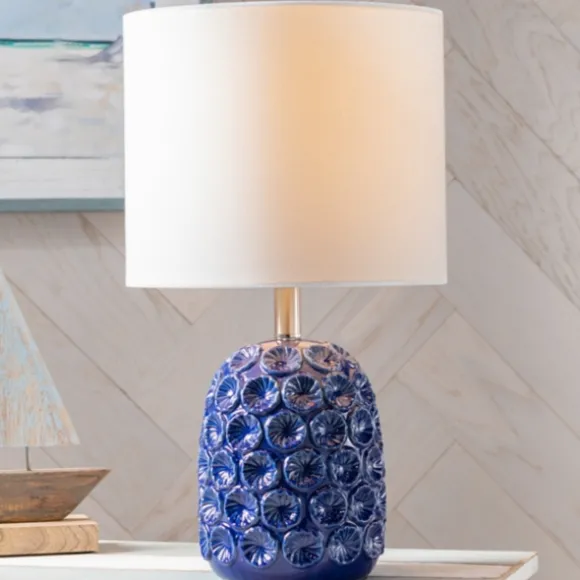 Kirkland's Home Table Lamps-Blue Ceramic Coastal Table Lamp