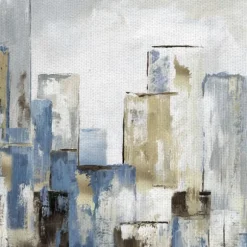 Kirkland's Home Canvas Art-Blue City Canvas Art Prints, Set Of 2