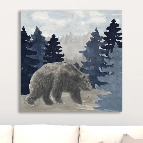Kirkland's Home Canvas Art-Blue Cliff Mountains Bear I Canvas Art Print