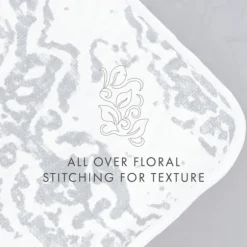 Kirkland's Home Quilts-Blue Damask Reversible 3-Pc. Queen Quilt Set