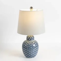 Kirkland's Home Table Lamps-Blue Elaine Table Lamp