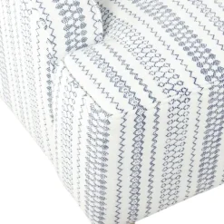 Kirkland's Home Accent Chairs-Blue Farmhouse Stripe Swoop Accent Chair