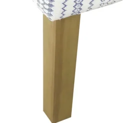 Kirkland's Home Accent Chairs-Blue Farmhouse Stripe Swoop Accent Chair