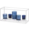 Kirkland's Home Candle Holders-Blue Glass Open Frame Candle Runner