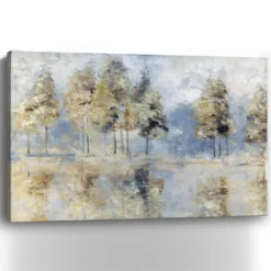 Kirkland's Home Canvas Art-Blue Golden Forest Giclee Canvas Art Print