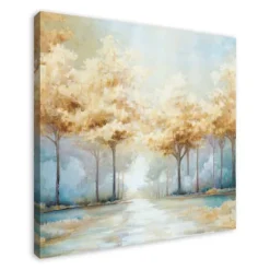 Kirkland's Home Canvas Art-Blue Golden Landscape Canvas Art Print, 40X40 In.