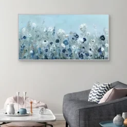 Kirkland's Home Framed Art-Blue Light Garden Framed Canvas Art Print