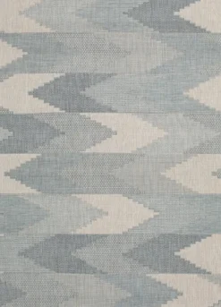 Kirkland's Home Outdoor Rugs-Blue Malibu Arrows Outdoor Area Rug, 7X9