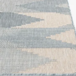 Kirkland's Home Outdoor Rugs-Blue Malibu Arrows Outdoor Area Rug, 7X9