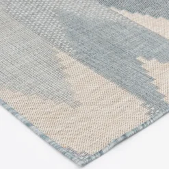 Kirkland's Home Outdoor Rugs-Blue Malibu Arrows Outdoor Area Rug, 7X9