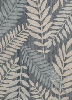 Kirkland's Home Outdoor Rugs-Blue Malibu Leafy Outdoor Area Rug, 7X10