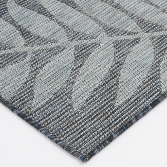 Kirkland's Home Outdoor Rugs-Blue Malibu Leafy Outdoor Area Rug, 7X10