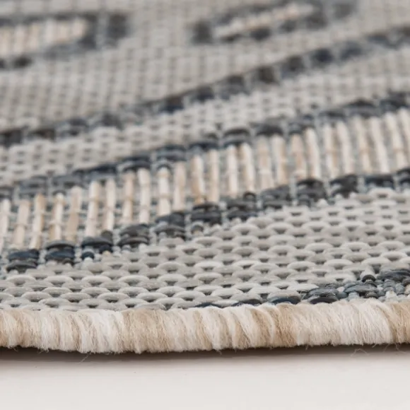 Kirkland's Home Outdoor Rugs-Blue Malibu Monstera Outdoor Area Rug, 7X9