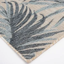 Kirkland's Home Outdoor Rugs-Blue Malibu Palms Outdoor Area Rug, 7X9