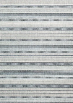 Kirkland's Home Outdoor Rugs-Blue Malibu Stripes Outdoor Area Rug, 7X10