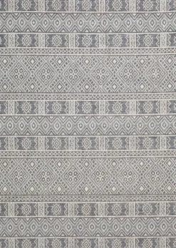 Kirkland's Home Outdoor Rugs-Blue Malibu Tribal Outdoor Area Rug, 7X9