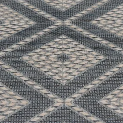 Kirkland's Home Outdoor Rugs-Blue Malibu Woven Diamond Outdoor Area Rug, 7X9