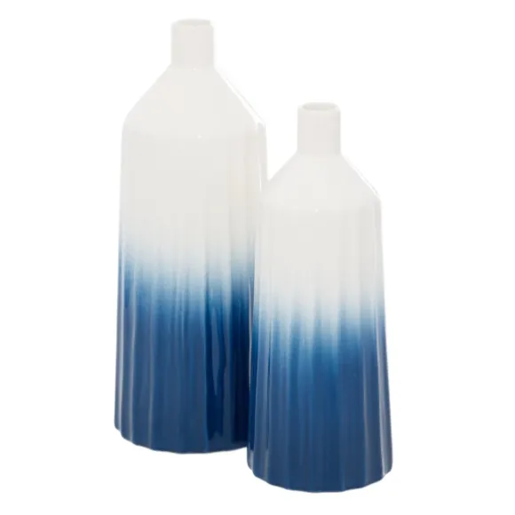 Kirkland's Home Decorative Bowls & Jars-Blue Ombre 2-Pc. Coastal Jars