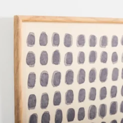 Kirkland's Home Framed Art-Blue Paint Dab On Linen Framed Art Print