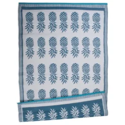 Kirkland's Home Outdoor Rugs-Blue Pineapple Indoor/Outdoor Area Rug, 4X6