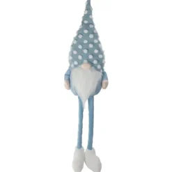 Kirkland's Home Statues & Figurines-Blue Polka Dotted Gnome Shelf Sitter