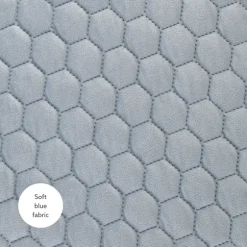 Kirkland's Home Benches & Ottomans-Blue Quilted Honeycomb Ottoman