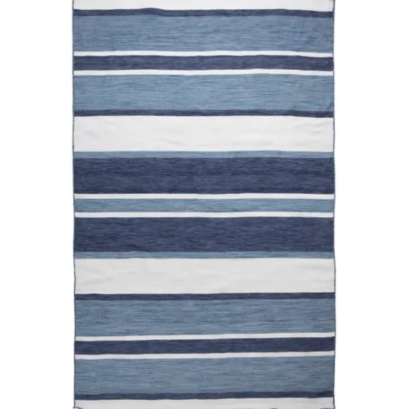 Kirkland's Home Outdoor Rugs-Blue Shades Striped Indoor/Outdoor Area Rug, 7X9
