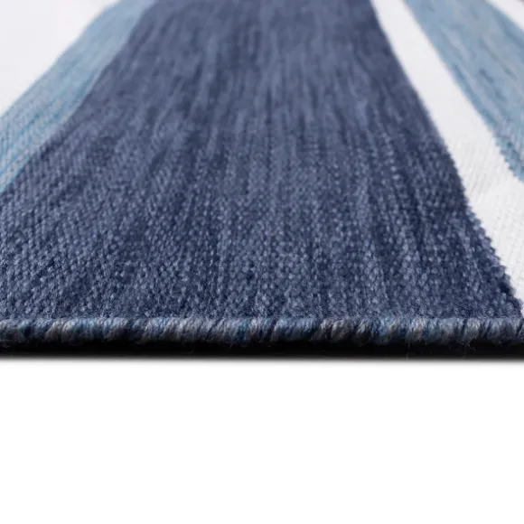 Kirkland's Home Outdoor Rugs-Blue Shades Striped Indoor/Outdoor Area Rug, 7X9