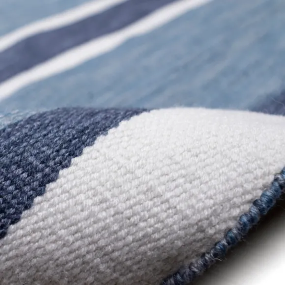 Kirkland's Home Outdoor Rugs-Blue Shades Striped Indoor/Outdoor Area Rug, 7X9