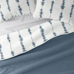 Kirkland's Home Quilts-Blue Shibori Reversible 3-Pc. King Quilt Set