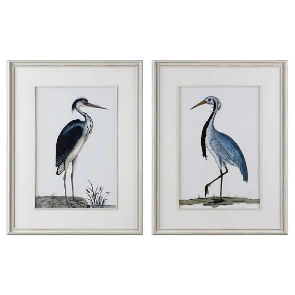 Kirkland's Home Framed Art-Blue Shore Birds Framed Art Prints, Set Of 2
