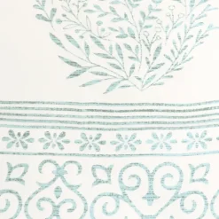 Kirkland's Home Curtains & Drapes-Blue Teardrop Leaves Curtain Panel Set, 84 In.