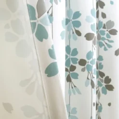 Kirkland's Home Curtains & Drapes-Blue Weeping Flower Curtain Panel Set, 95 In.