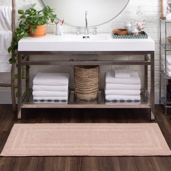 Kirkland's Home Bathroom Rugs-Blush Reversible Cotton Bath Mat, 60 In.