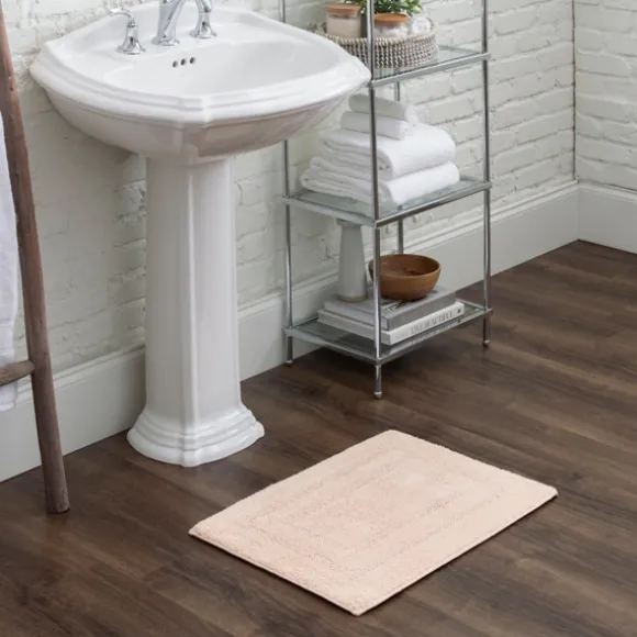 Kirkland's Home Bathroom Rugs-Blush Reversible Cotton Bath Mat, 34 In.