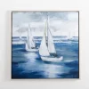 Kirkland's Home Canvas Art-Boats Sail Away Framed Canvas Art Print