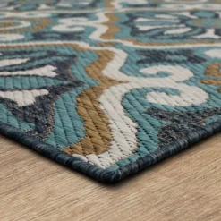 Kirkland's Home Outdoor Rugs-Boho Ikat Indoor/Outdoor Area Rug, 5X7