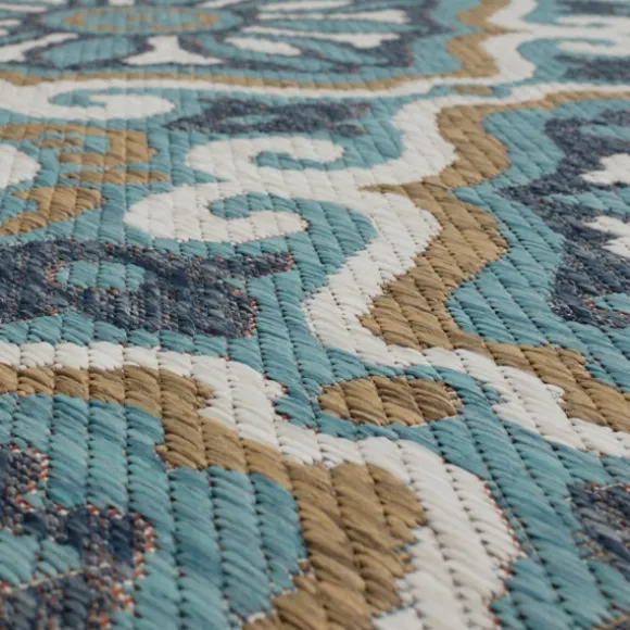 Kirkland's Home Outdoor Rugs-Boho Ikat Indoor/Outdoor Area Rug, 5X7