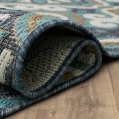 Kirkland's Home Outdoor Rugs-Boho Ikat Indoor/Outdoor Area Rug, 5X7