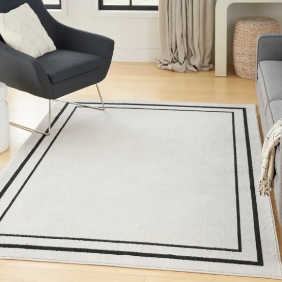 Kirkland's Home Outdoor Rugs-Bordered Indoor/Outdoor Area Rug, 5X7