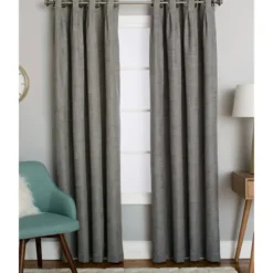 Kirkland's Home Curtains & Drapes-Box Pleated Single Curtain Panel, 84 In.