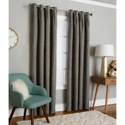 Kirkland's Home Curtains & Drapes-Box Pleated Single Curtain Panel, 84 In.