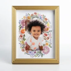Kirkland's Home Picture Frames-Brackeen Floral Shadowbox Picture Frame, 4X6