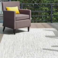 Kirkland's Home Outdoor Rugs-Braided Leah Indoor/Outdoor Area Rug, 5X8