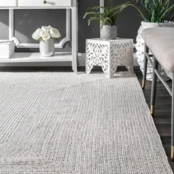 Kirkland's Home Outdoor Rugs-Braided Leah Indoor/Outdoor Area Rug, 5X8